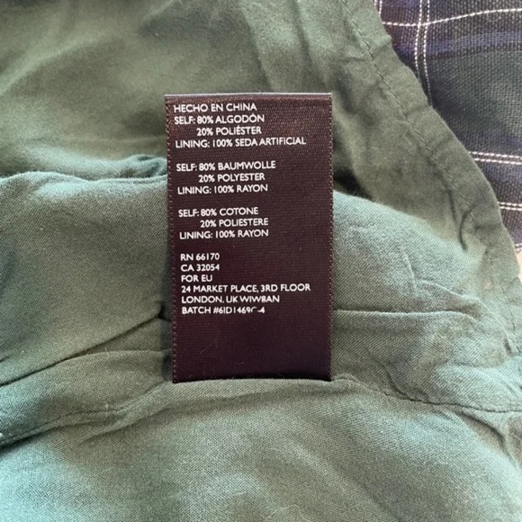 Urban Outfitters | UO Straight Green Plaid Mini Dress, Size 0 (XS) - Picture 12 of 13